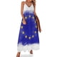 thumbnail image 1 of Nuevo vestido sin mangas con la bandera de la Unión Europea, vestidos de mujer para ocasiones especiales, vestido de verano para mujer , vestido de fiesta de noche, 1 of 7