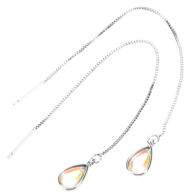WHAMVOX 1Par Aretes Colgantes De Piedra Lunar En Cobre Dorado Para Uso Decorativo