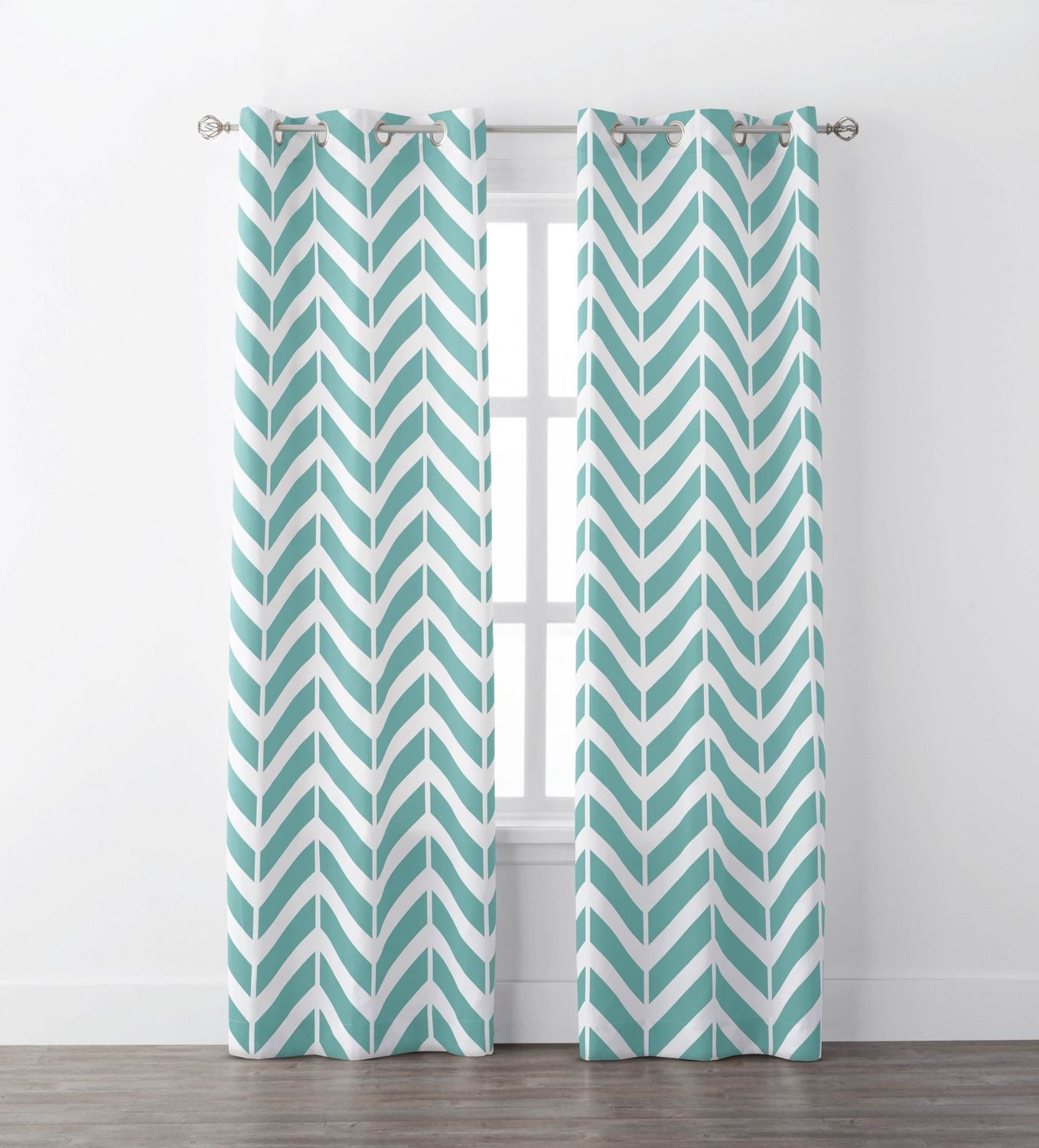Mainstays Chevron Geo Window Curtains