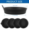 thumbnail image 5 of NUAHRHY 4pcs Silicone Cup Coasters Auto Cup Holders Universal Car Waterproof Non-Slip Sift-Proof Spill Holder Car Interior Accessories (Black), 5 of 12