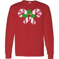 thumbnail image 3 of Inktastic Candy Canes and Holly Christmas Long Sleeve T-Shirt, 3 of 5