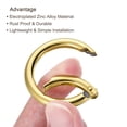 thumbnail image 4 of Unique Bargains Boucle à Clip à Pression pour Anneau O de Portail en Alliage de Zinc Rond Doré (Lot de 10), 4 of 5
