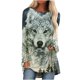 thumbnail image 2 of Puntoco Mujeres Moda Casual Manga Larga Cuello Redondo tops Blusa Suelta Camisas Estampadas Puntoco Puntoco-6472, 2 of 5