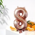 thumbnail image 4 of Ballon Décoratif 16 Pouces Anniversaire Or Rose Ballon en Aluminium Forme de Chiffre Décoration Maison, 4 of 8