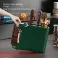 thumbnail image 4 of Tunhigl Multifunctional Kitchen Knife Organizer with Self-Sharpening Hooks & Drainer - Space-Saving Cutting Board Holder for All Knives & Utensils Green, 4 of 5