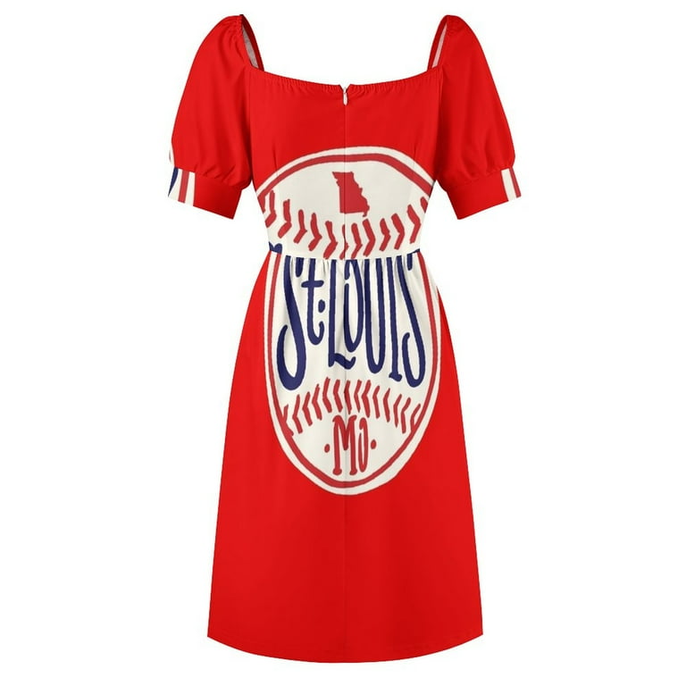 St. Louis Missouri Hand Drawn Script baseball Design Sleeveless Dress  Dresses cocktail dresses - Walmart.com
