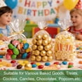 thumbnail image 3 of DELUXIS 200 Pack Cellophane Treat Bags, 6x10 Inch Clear Cookie Bag with Twist Ties, 2.5 Mils Thick & Sturdy Plastic Gift Bags for Party Favor, Baked Goods, Cookies, Candies, Chocolates, Popcorn, 3 of 6