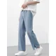 thumbnail image 2 of Pantalones de traje masculino de enfriamiento rectos de seda de hielo 9 pantalones de verano para hombre recortados Spandex ropa de estilo coreano vestido elegante moda arriba, 2 of 5