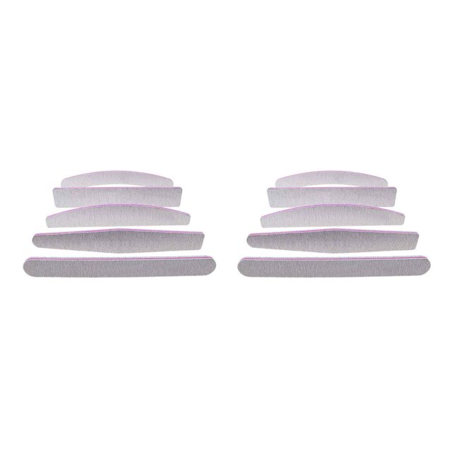 relayinert Hot Sale 5PCS/Set File Half Moon Sandpaper Sanding Blocks Grinding Polishing Manicure Care Tools 5pcs 2Set
