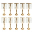 thumbnail image 5 of 10pcs Crystal Flower Stand Wedding Centerpieces for Tables Gold Plated Stand, 5 of 12