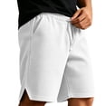 thumbnail image 4 of Besolor Mens Shorts Summer Casual Breathable Drawstring Elastic Waist Casual Workout Shorts with Pockets(X-Large,White), 4 of 6