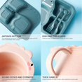 thumbnail image 3 of Juego De Platos De Cena, Juego De Platos Para Niños, Platos Y Platos Para Niños De 6 Piezas, Tazón Para Niños, Taza, Cuchara, Tenedor, Pequeño Dinosaurio De Dibujos Animados, Rosa Xemadio LN-2093-1, 3 of 6