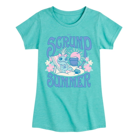 Lilo & Stitch - Scrump Summer - Toddler And Youth Girls Fitted Short Sleeve Graphic T-Shirt