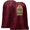 thumbnail image 1 of Canadian Linen Nylon Laundry Bags, 24"x36", 2 Pack, Drawstring Clothes Organizer Waterproof Fabric Durable Storage Bag Hamper, Red, 1 of 9
