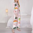 thumbnail image 3 of Goofa Cute Sushi Printed Women’s 2 Piece Pajama Set Super,Pajamas Women's Long Sleeve Sleepwear Soft Button Down Loungewear Pjs Lounge Set Nightwear-XX-Large, 3 of 9