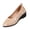Beige, variant on Cut-Out Comfort Footwear, Perforated Wedge Shoes, Women's Ballet Flats Business Office Work Dress Shoes Low Wedge Round Toe Slip-Ons Comfortable Dressy Casual Flats for Women, Silver 8