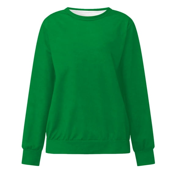 Women's Sweatshirt Hoodies Women Spring Sweatshirt Loose Casual Casual Long Sleeves Round Neck Solid Color Sweatershirt Crewneck Pullover Sweatshirts