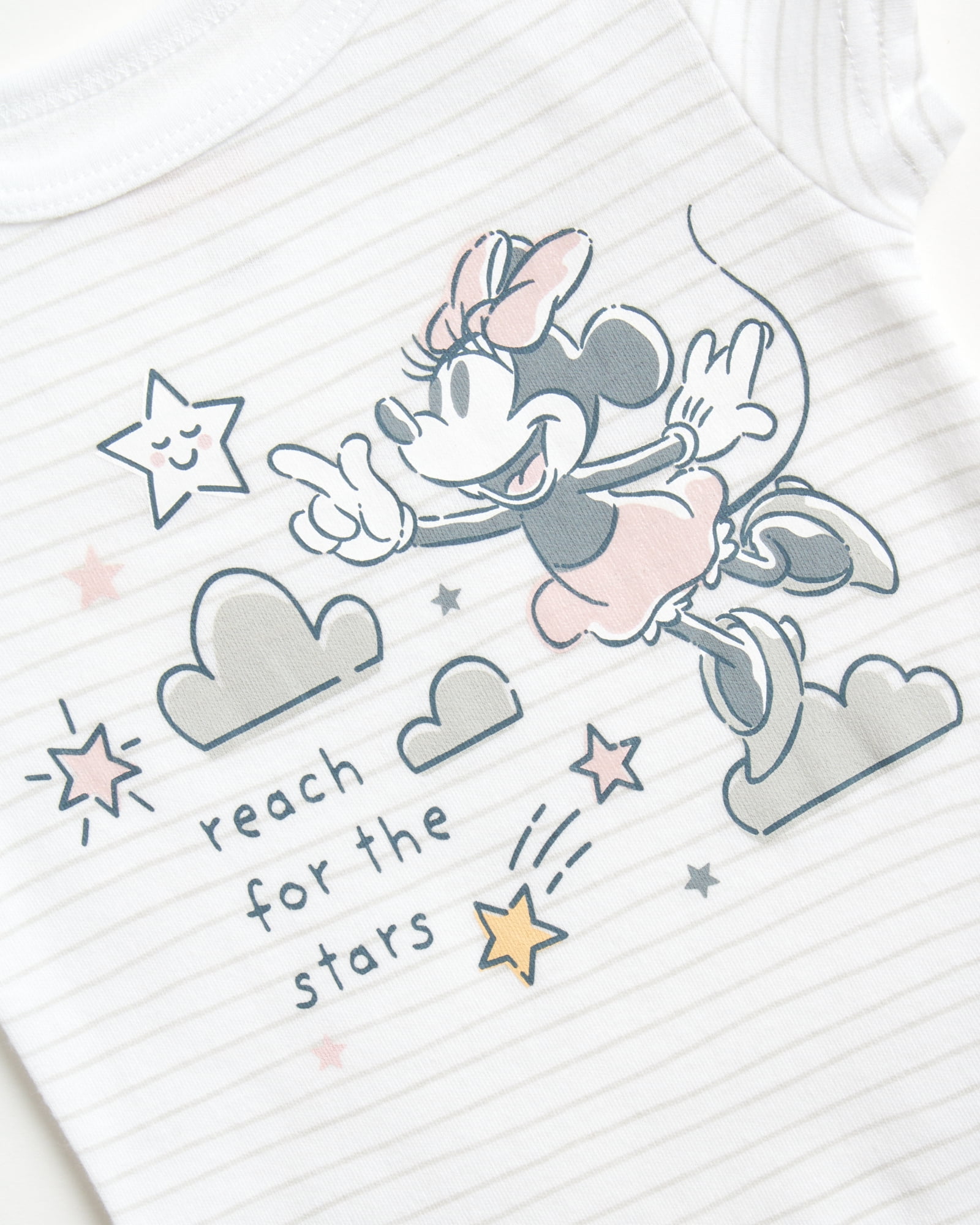 Disney Newborn Baby Layette Set - 6 Piece Disney Bodysuit Coveralls Sweatpants, Hat, Gift Bag (0-6M)