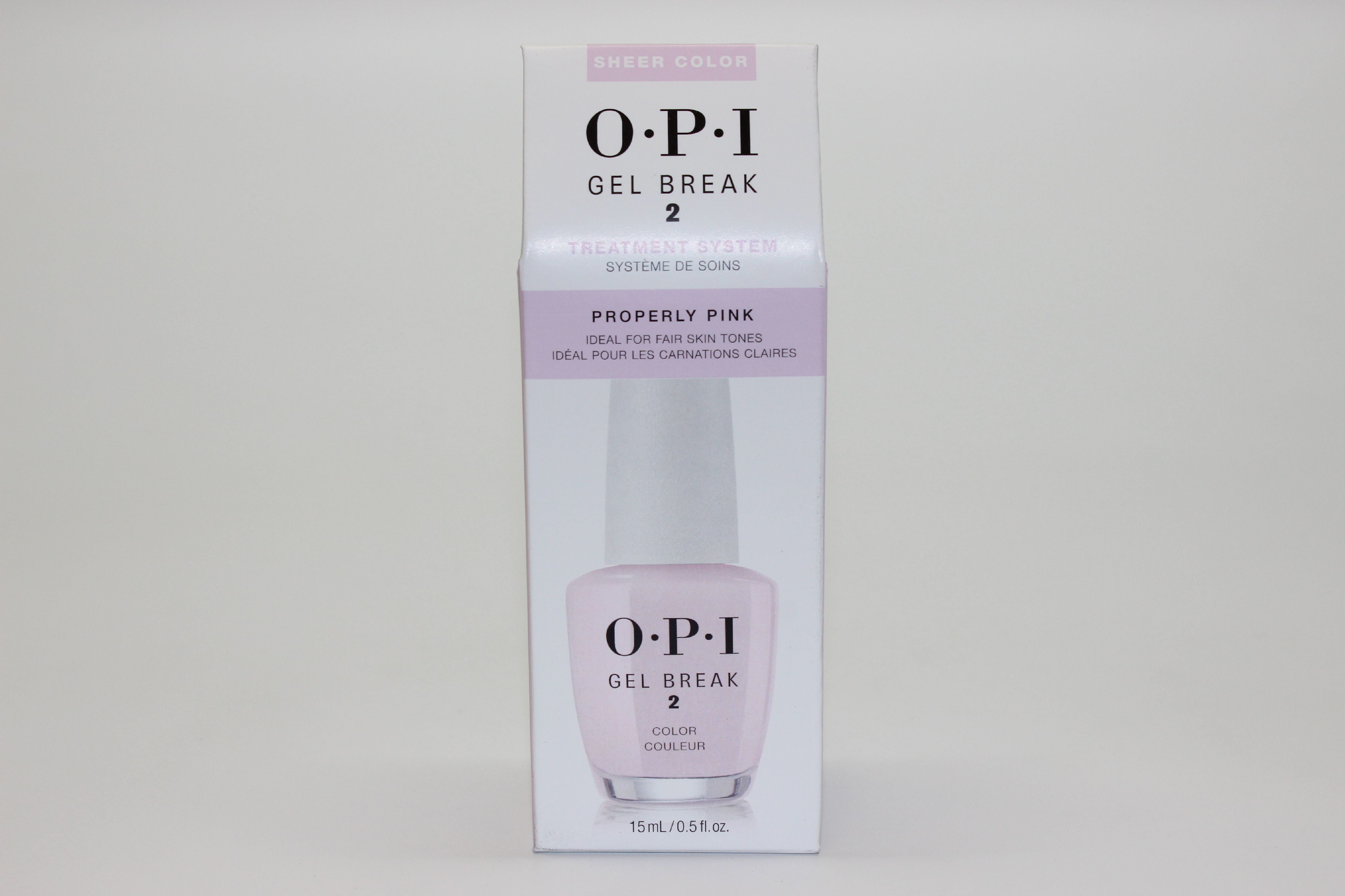 OPI Nail Treatment Gel Break Sheer Color Properly Pink, .5oz