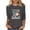 #2 Gray, variant on Fourth of July, Pullover Women Graphic Printed Casual Tees O-Neck Three-Quarter Sleeves Shirts T-Shirts for Party Festival S-4XL Gray