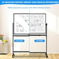 thumbnail image 4 of Rolling Dry Erase Board 48 x 32,  Double-Sided Mobile White Board, Large Portable Magnetic Whiteboard with Stand - Easel Style Whiteboard with Wheels for Home Office Classroom School, Black, 4 of 17