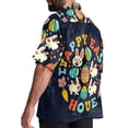 thumbnail image 3 of Easter Font Men's Casual Printed Button Down Short Sleeve Beach Shirts, 3 of 6