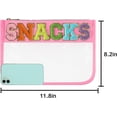 thumbnail image 6 of Jutqut Nylon Letter Clear Zipper Pouch Bag, Water-proof PVC Makeup/Snack Bags for Women Girls,Pink-Snacks, 6 of 6