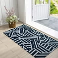 thumbnail image 3 of Jubipavy Washable Non-shedding European Retro Lattice Printed Floor Mat Entrance Door Mat Suit for Dining Room Bedroom Living Room, 3 of 7