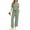 Green, variant on MOYIKO 2 Piece Sets for Women Casual Summer Travel Vacation Outfits Short Sleeve Tops Wide Leg Pants with Pockets Lounge Sets