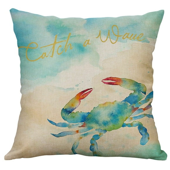 knqrhpse Pillow Covers Home Decor Marine Life Coral Sea Turtle Seahorse Whale Octopus Cushion Cover Pillow Cover Throw Pillow Covers Decorative Pillows for Couch