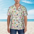 thumbnail image 2 of Xecao Rabbit And Butterfly print Hawaiian shirt - a stylish short-sleeve button-down for men, perfect for casual beach and tropical outings., 2 of 9