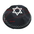 thumbnail image 3 of Israel Kippah Hat for Men Women Embroidery Star Kippah Hat Judaism Headdress, 3 of 9