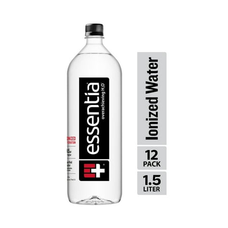 Essentia Water; 1.5-Liter Bottles; 12 Pack; Ionized and Alkaline Hydration; Mineral Infused with 9.5 pH or Higher; Electrolytes for Taste; Pure Drinking Water that Powers a Thirst for (Best Alkaline Bottled Water)