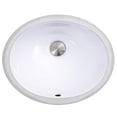 thumbnail image 1 of Nantucket Sinks UM-13x10-W 13-Inch by 10-Inch Oval Ceramic Undermount Vanity Sink, White, 1 of 5