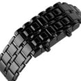 thumbnail image 4 of FANMIS Fashion Men's Simple Sports Watch Electronic Binary Digital LED Lava Alloy Rectangular Chain Watch (Men Black Red), 4 of 4