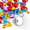 thumbnail image 5 of (3 pack) Hello Hobby Loose Gems for Crafting, Synthetic Round Rhinestones, Assorted Shapes & Colors, 0.7 oz., 5 of 12