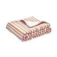 thumbnail image 5 of Lush Decor 100% Cotton Tracy Stripe Kantha Pick Stitch Yarn Dyed Cotton Woven Throw Rust/Yellow Single 50X60, 5 of 5