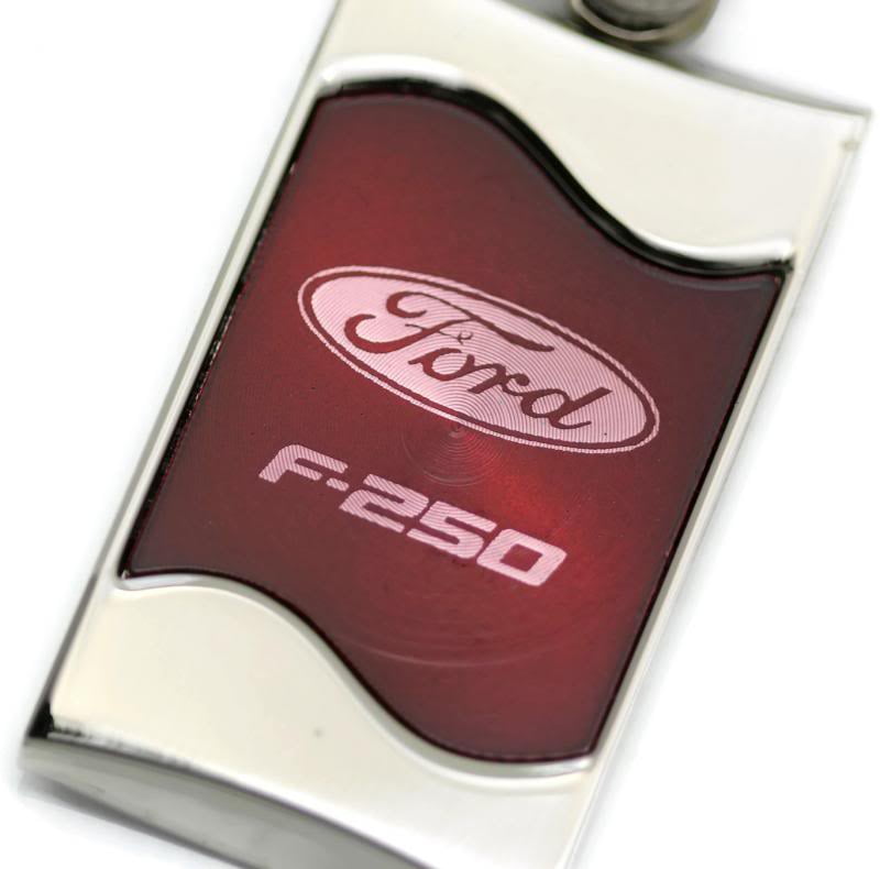 Burgundy Wave Details about   Ford F-250 Keychain & Keyring 