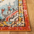 thumbnail image 3 of SAFAVIEH Madison Elinor Traditional Distressed Runner Rug, Orange/Light Blue, 2' x 8', 3 of 8