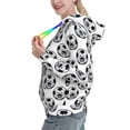 thumbnail image 2 of Lsque Happy Soccer Pattern Casual Women's Hoodie,Hooded Sweatshirt with Kangaroo Pocket,Pullover Hoodie with Eye-catching Drawstrings-Large, 2 of 7