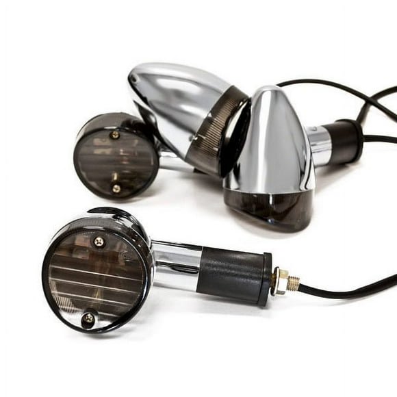 Krator Motorcycle 4 pcs Smoke Bullet Turn Signals Lights Compatible with Yamaha Royal Star Venture Classic Royale Deluxe