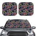 thumbnail image 2 of Balery 2 Piece Snake And Flower Car Windshield Sun Shade|Foldable Front Windshield Shade for Car Front Window for Most Sedans SUV Truck-Medium, 2 of 7