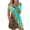 DT-Green, variant on Women's Color Block Leopard Print Midi Dress, Short Sleeve, Casual Night Out & Festival Wear, Stretchy Polyester Blend, Contrast Trim