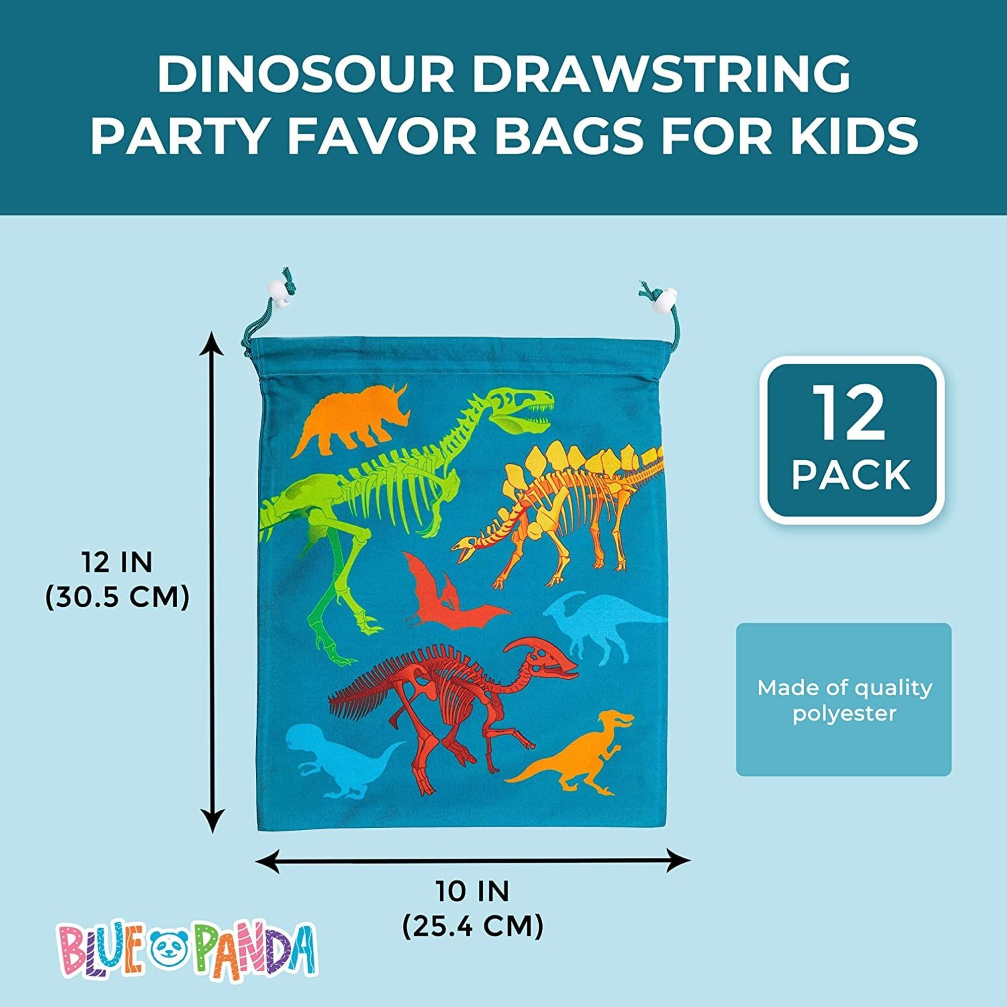Reusable Coloring Goodie Bags with Handles, Tote Bag for Kids Dinosaur  Birthday Party Favors (8x10 In, 20 Pack)