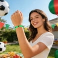 thumbnail image 4 of Bracelet en Silicone pour Compétition Mondiale de Football 2026 avec Drapeau National, Imprimé Résistant à la Décoloration et Extensible, Adapté pour Souvenir de Rassemblement de Fans, Jour de Match, 2.52 Po 0.02Lb, 4 of 6