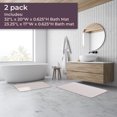 thumbnail image 4 of Bathroom Rug Set- 2-Piece Memory Foam Bath Mats-Wavy Microfiber Top-Non-Slip Absorbent Runner for Shower, Tub, Sink, or Kitchen by Somerset Home (Ivory), 4 of 6