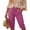 Hot Pink(Fashion), variant on ZHYou Womens Straight Leg Capris Pants Lightweight Elastic Waist Drawstring Casual Cropped Trousers with Pockets Pink L