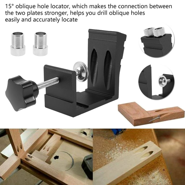 Pocket Hole Jig Kit Dowel Drill Joinery Screw Kit All-In-One Aluminum  System Set Jig Wood Woodwork Guides Joint Angle Tool Carpentry Locator 