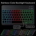 thumbnail image 2 of Teclado Bluetooth para iPad, tableta y portátil, maravilloso teclado de control de 10 pulgadas con luces de colores, teclado Bluetooth retroiluminado, 2 of 5