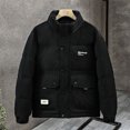 thumbnail image 4 of Chaqueta de plumón de piel sintética para hombre, nueva chaqueta corta de marca de moda de alta gama de invierno, 4 of 5